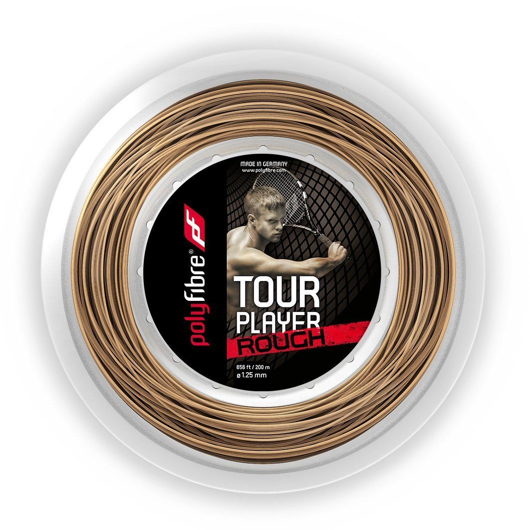 Polyfibre Tennissaite Tour Player Rough 1.25 (Haltbarkeit+Spin) natur 200m Rolle, Saitendicke: 1.25