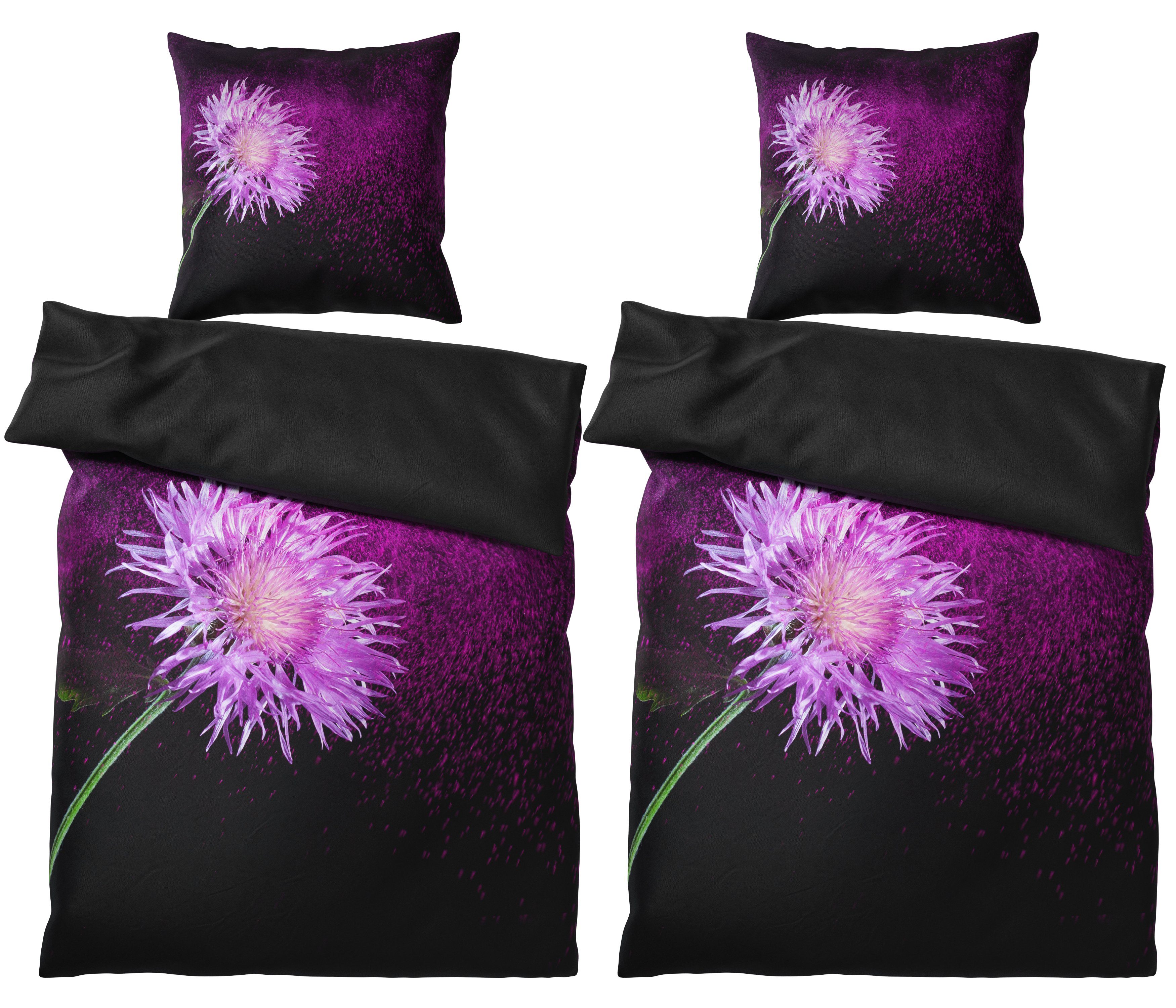 Bettwäsche Purple Dust 135x200 cm, Bettbezug und Kissenbezug, Sanilo, Baumwolle, 4 teilig