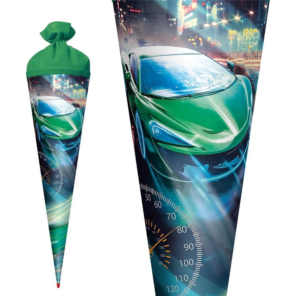 Roth Schultüte Racing 70 cm rund, Filzverschluss Fahrzeuge – Bild 3 von 5