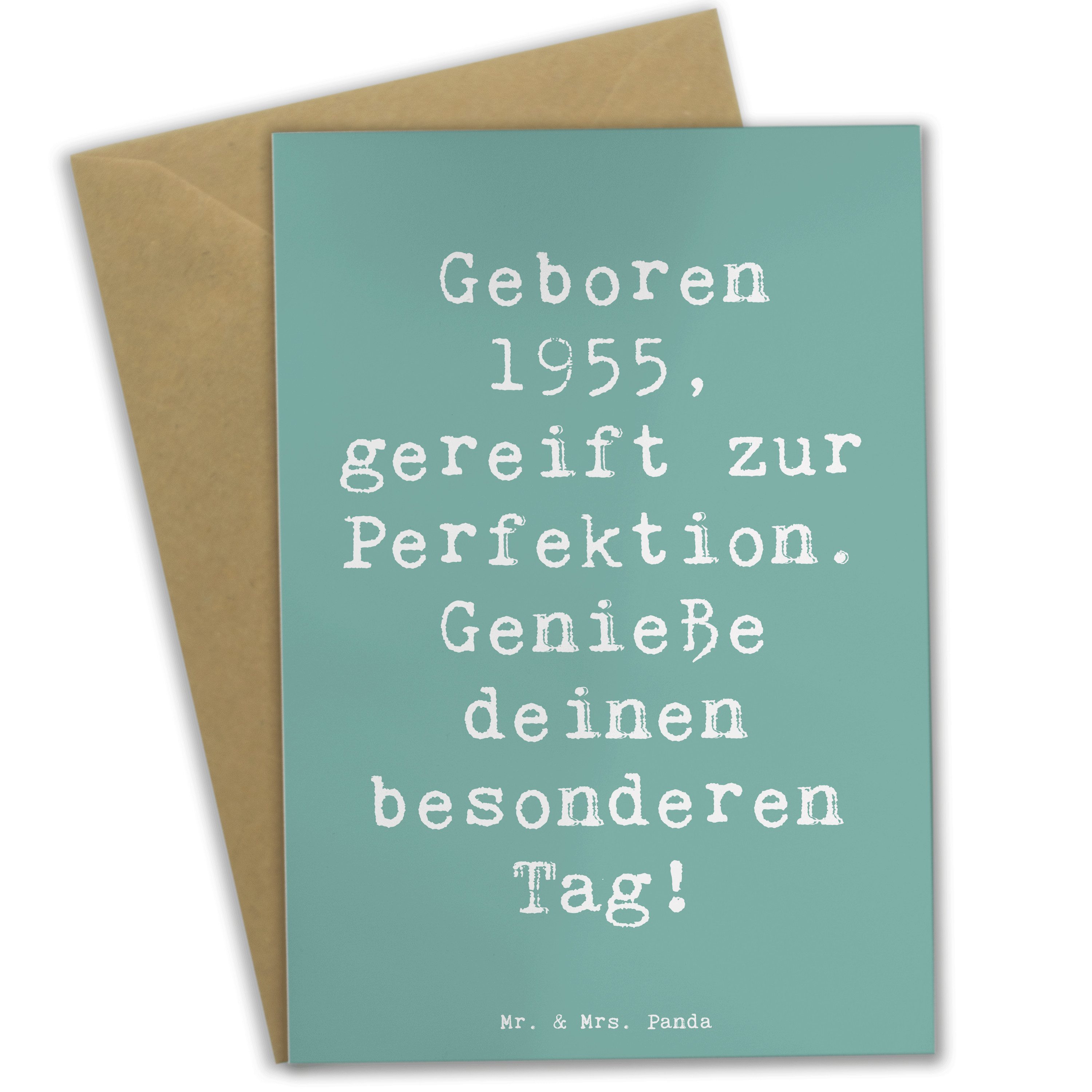 Grußkarte Spruch 1955 Geburtstag - Meeresbrise - Geschenk, Lebensmeilenstein, E
