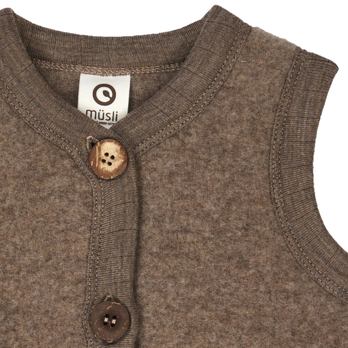 Müsli by GREEN COTTON Fleeceweste 1542005600 Unisex Kinder Babyweste, Vest, ärmellos, Funktionsweste, Strickweste