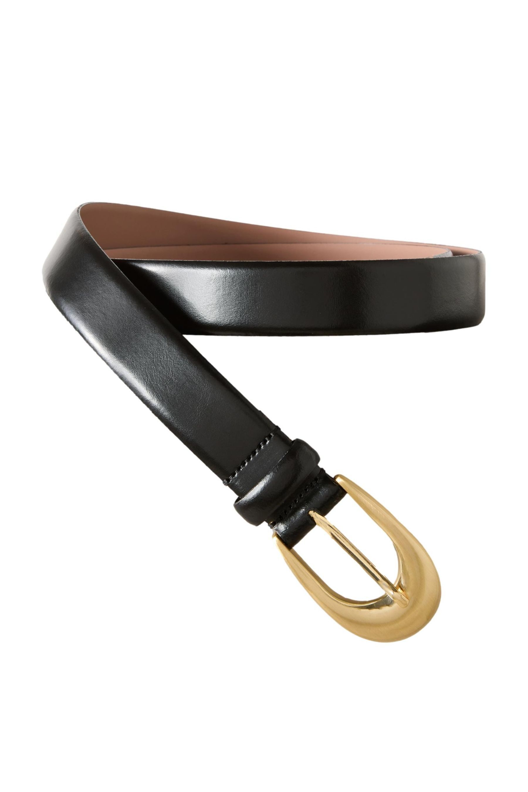 Next Ledergürtel Premium-Gürtel aus Leder mit gebogener Schnalle (1-St)