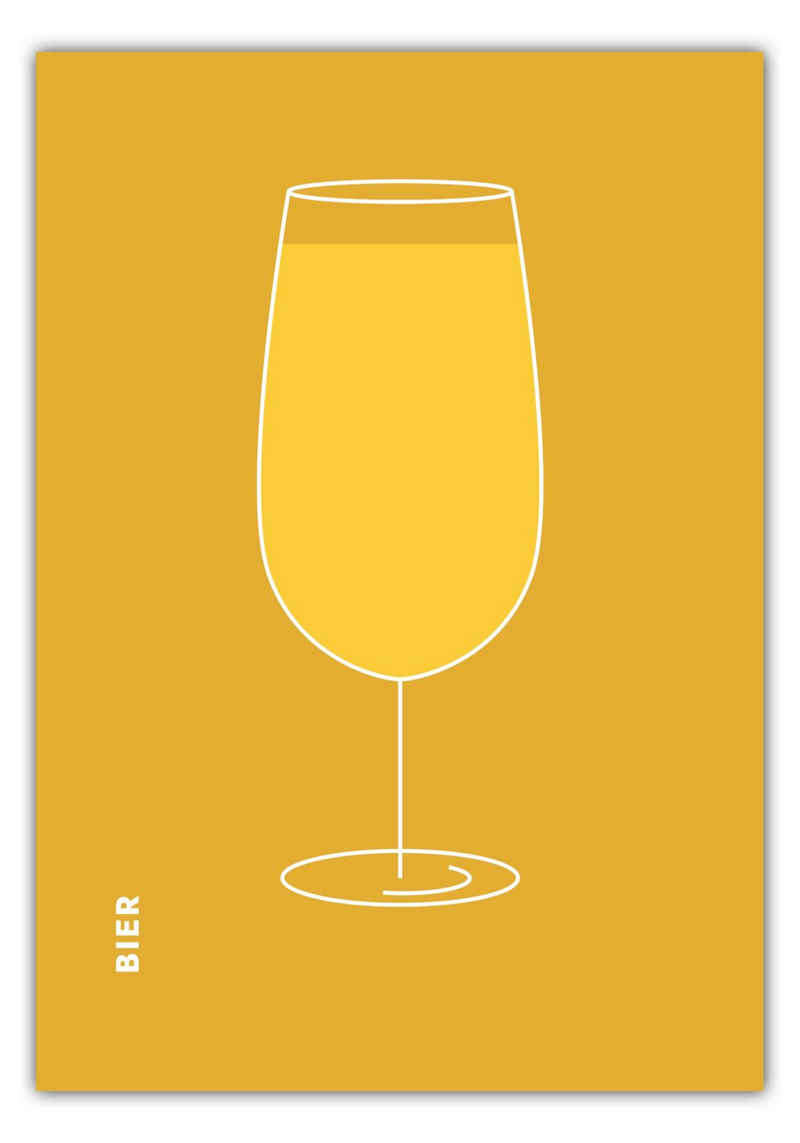 MOTIVISSO Poster Bier im Glas