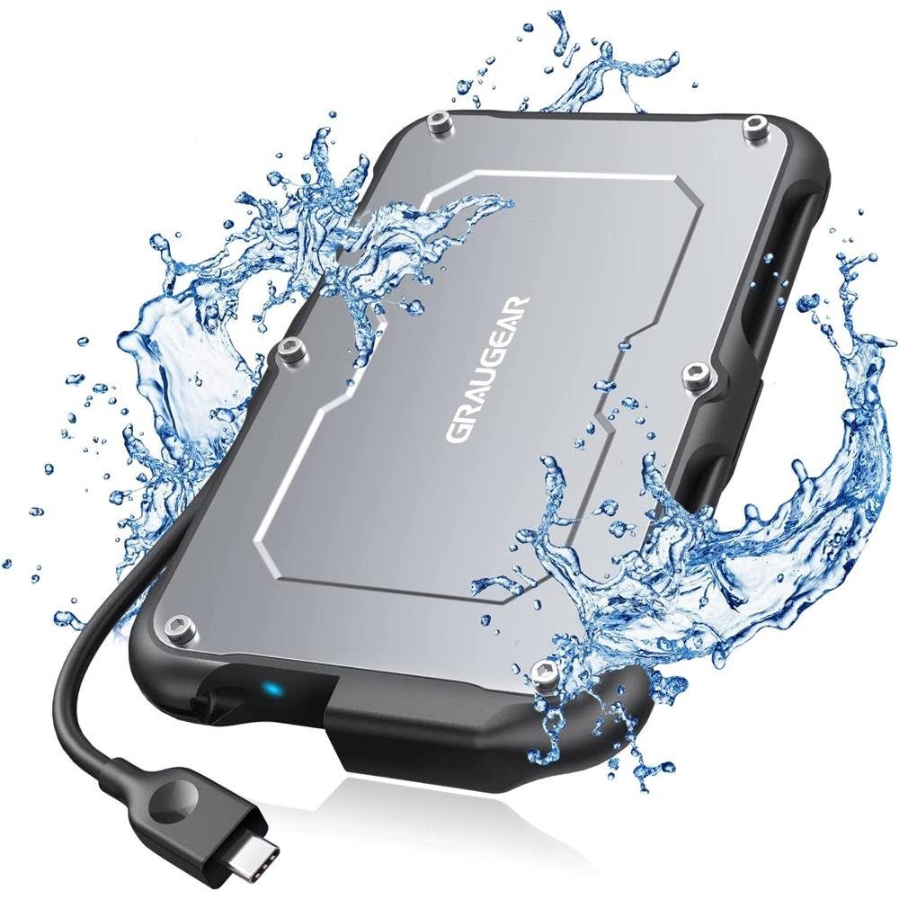 Festplatten-Gehäuse USB Type-C externes Gehäuse für 2,5“ SATA SSD