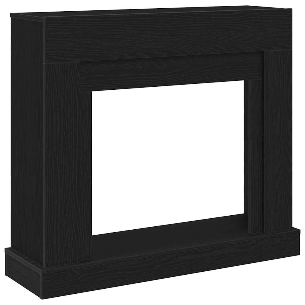 vidaXL Dekokamin, Kaminumrandung Schwarz Eichen-Optik 100x30x87,5cm Holzwerkstoff