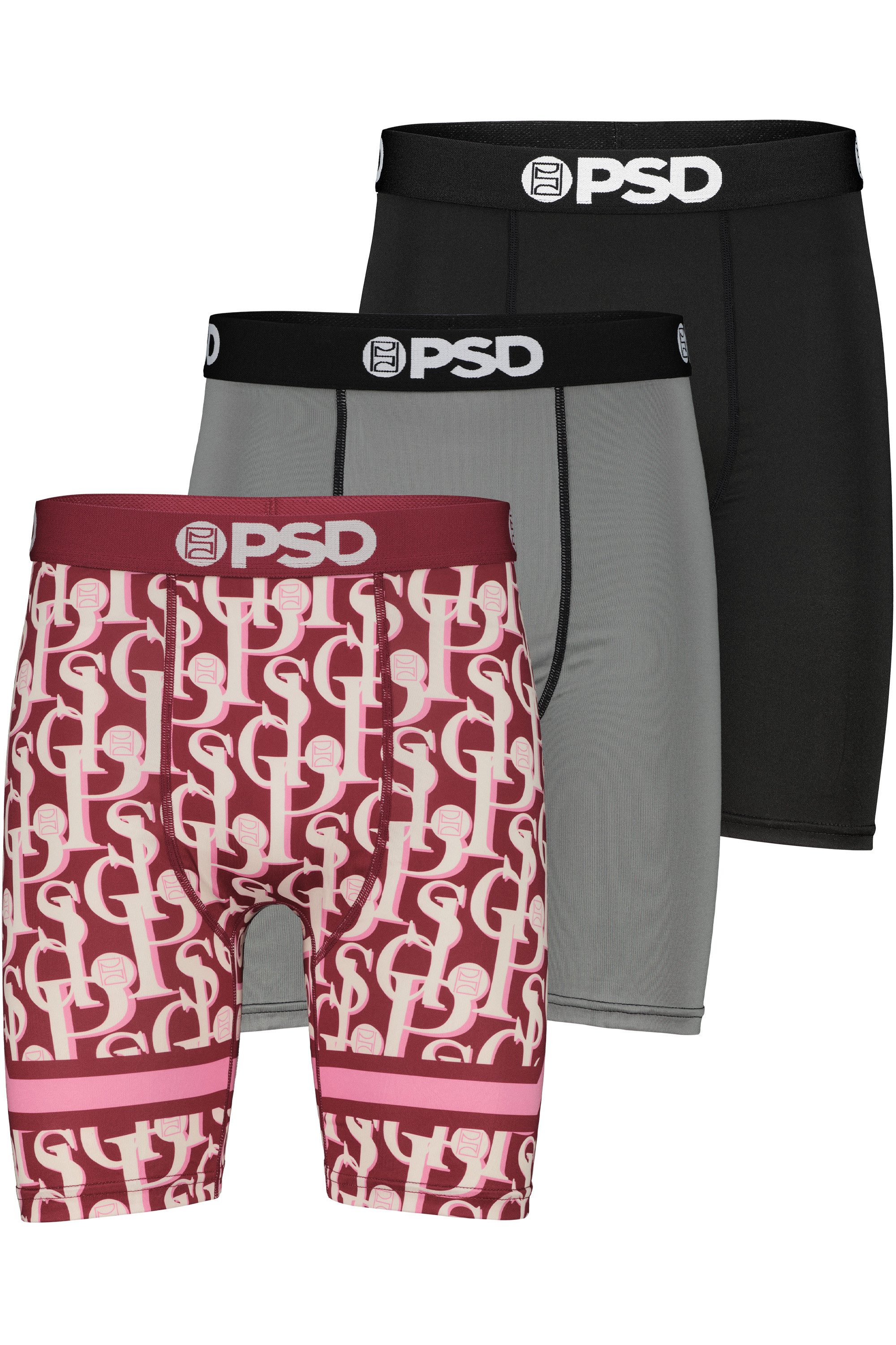 PSD Boxershorts 3 PACK - PSD JCQRD WINE Herren