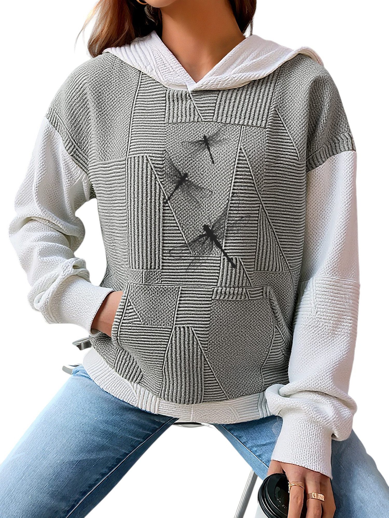 PYLIKE Hoodie Damen Winterhoodie casual mit günstig online kaufen