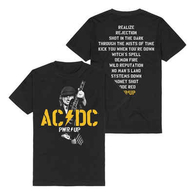 AC/DC Print-Shirt AC/DC - PWRUP Angus Tracklist - T-Shirt