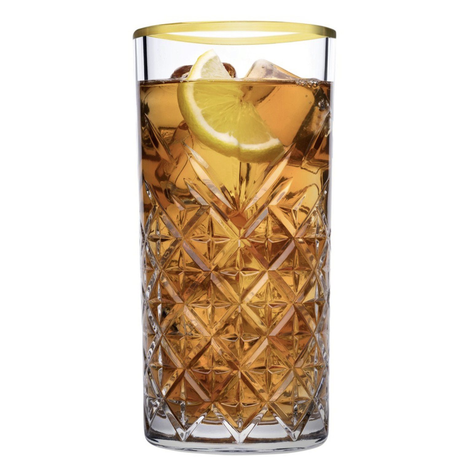 Pasabahce Cocktailglas TIMELESS 4er Set Wassergläser Lang 365 ml Gläser-Set Saft GOLD, 4-tlg. – Bild 3 von 4