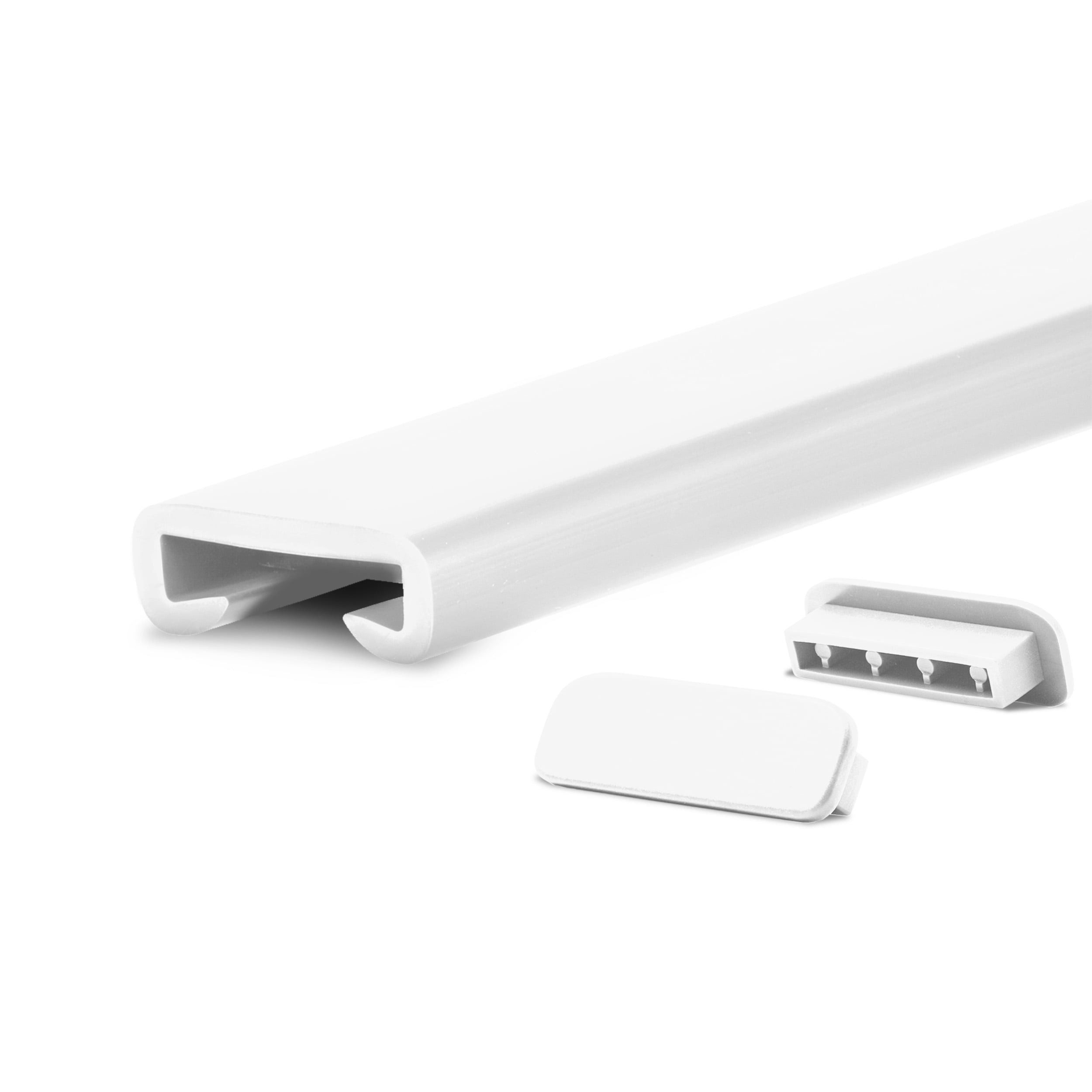 Quest Handlauf Treppenhandlauf PREMIUM PVC, 100,00 cm Gesamtlänge, (Packung, 1 St), 40x8 mm, rutschfest, für Flachstahl 5-8 mm