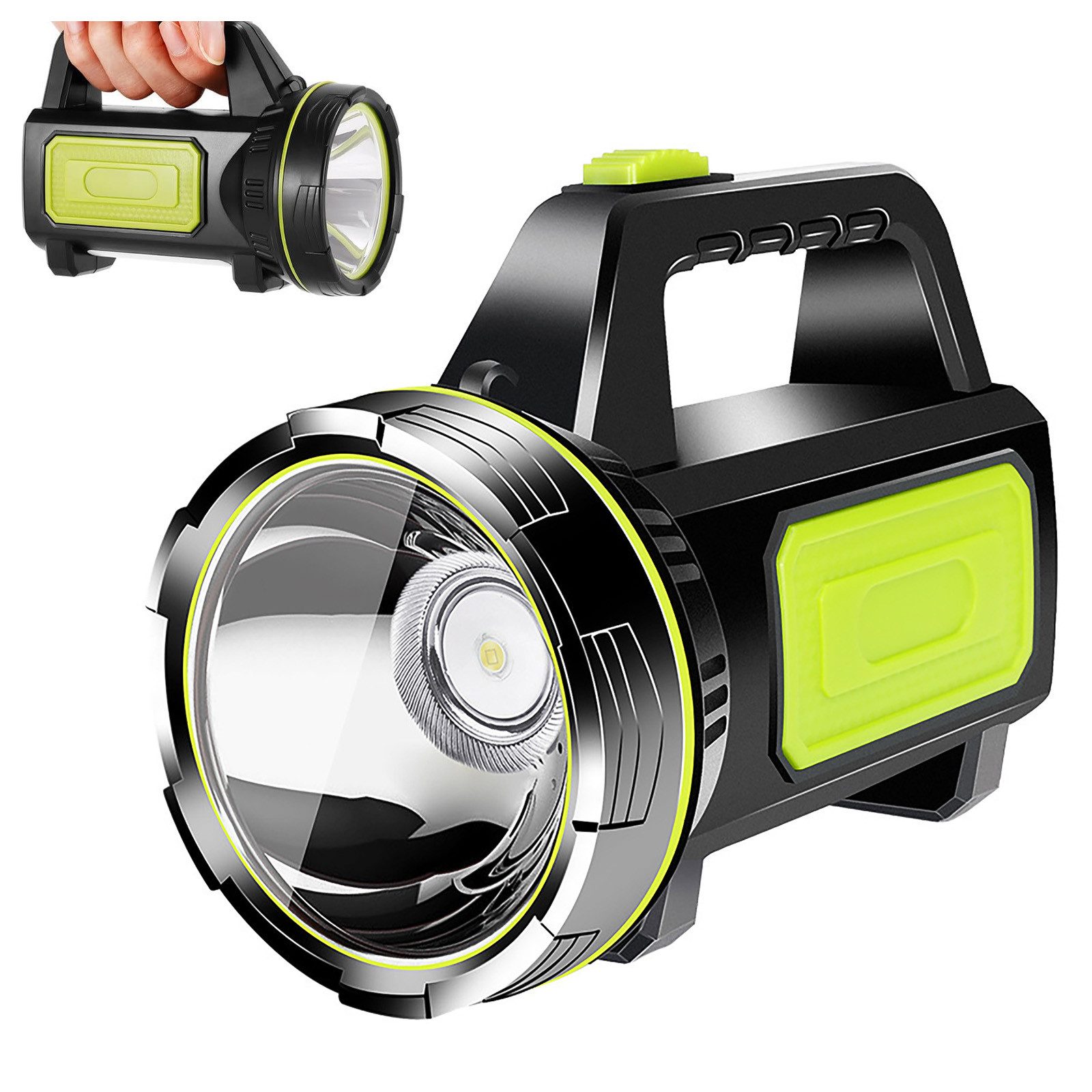 BlingBin LED Taschenlampe Multifunktionale Campingleuchte Superhelle Handlampe Outdoor (1er Set, 1-St., 1 Stück), USB Wiederaufladbare Handlampe für Camping, Arbeit, Angeln, Wandern