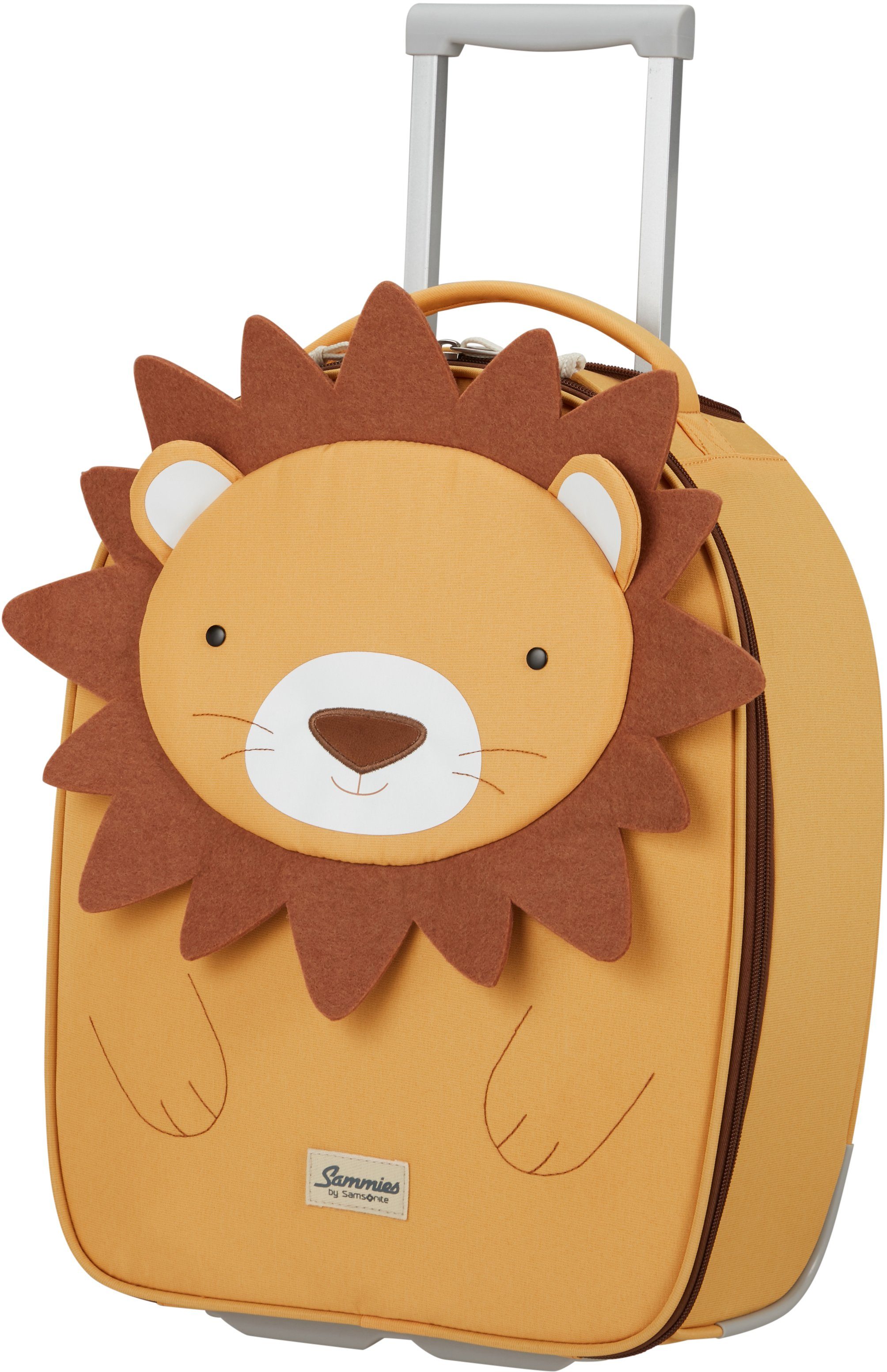 Samsonite Kinderkoffer Happy Sammies ECO, Lion Lester, 2 Rollen, für Kinder, arretierbares und versenkbares Druckknopf-Trolleysystem