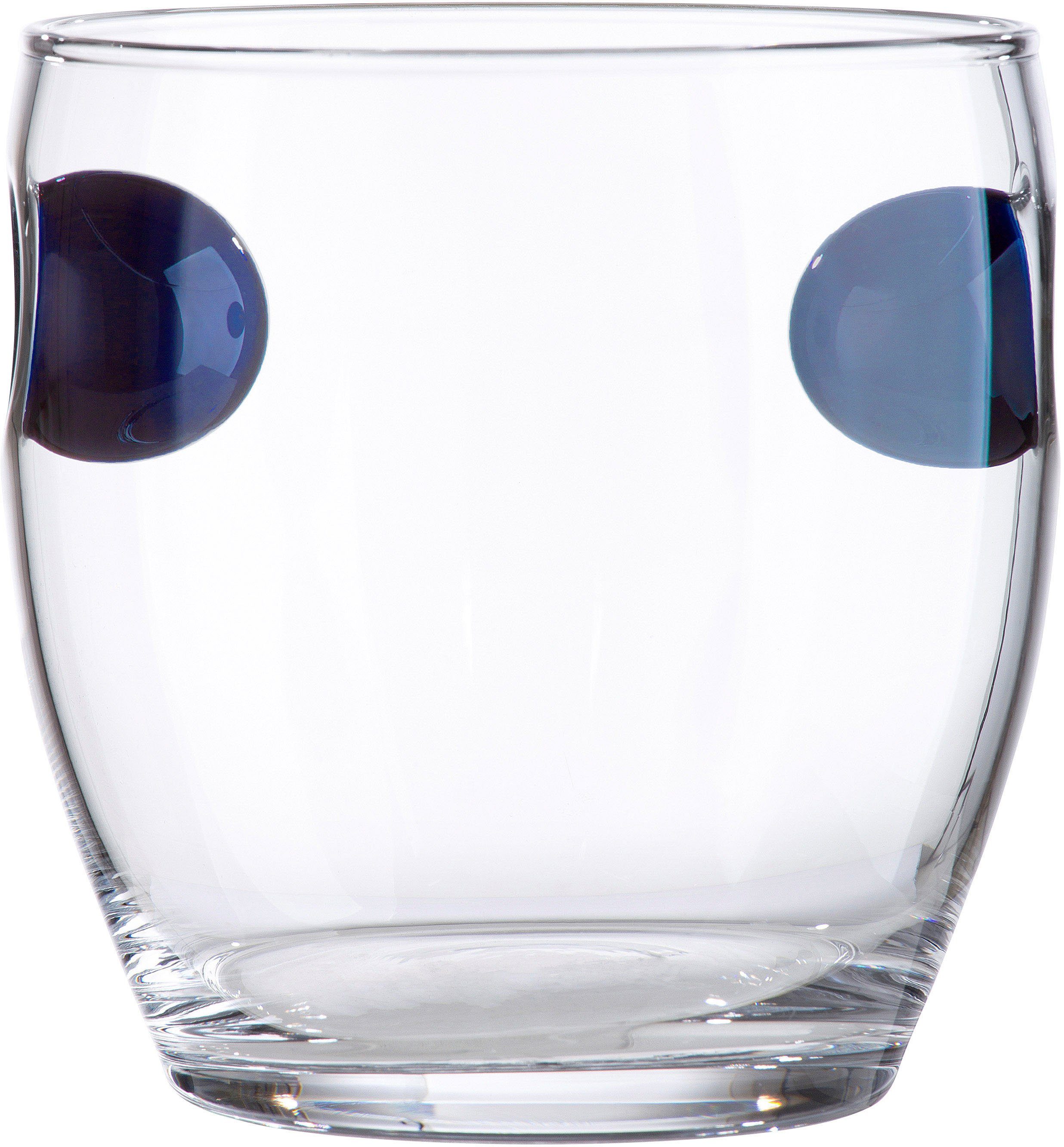 GILDE Tischvase Kuno, Vase mit kugelförmigen Einbuchtungen (1 St), dekorative Vase aus Glas, Blumenvase