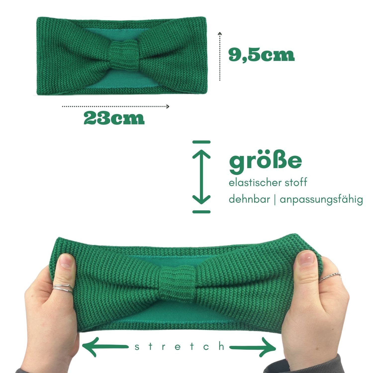 Frentree Stirnband Damen mit Schleife, gefüttert mit Fleece Innenfutter Haarband, Ohrenwärmer für Mädchen