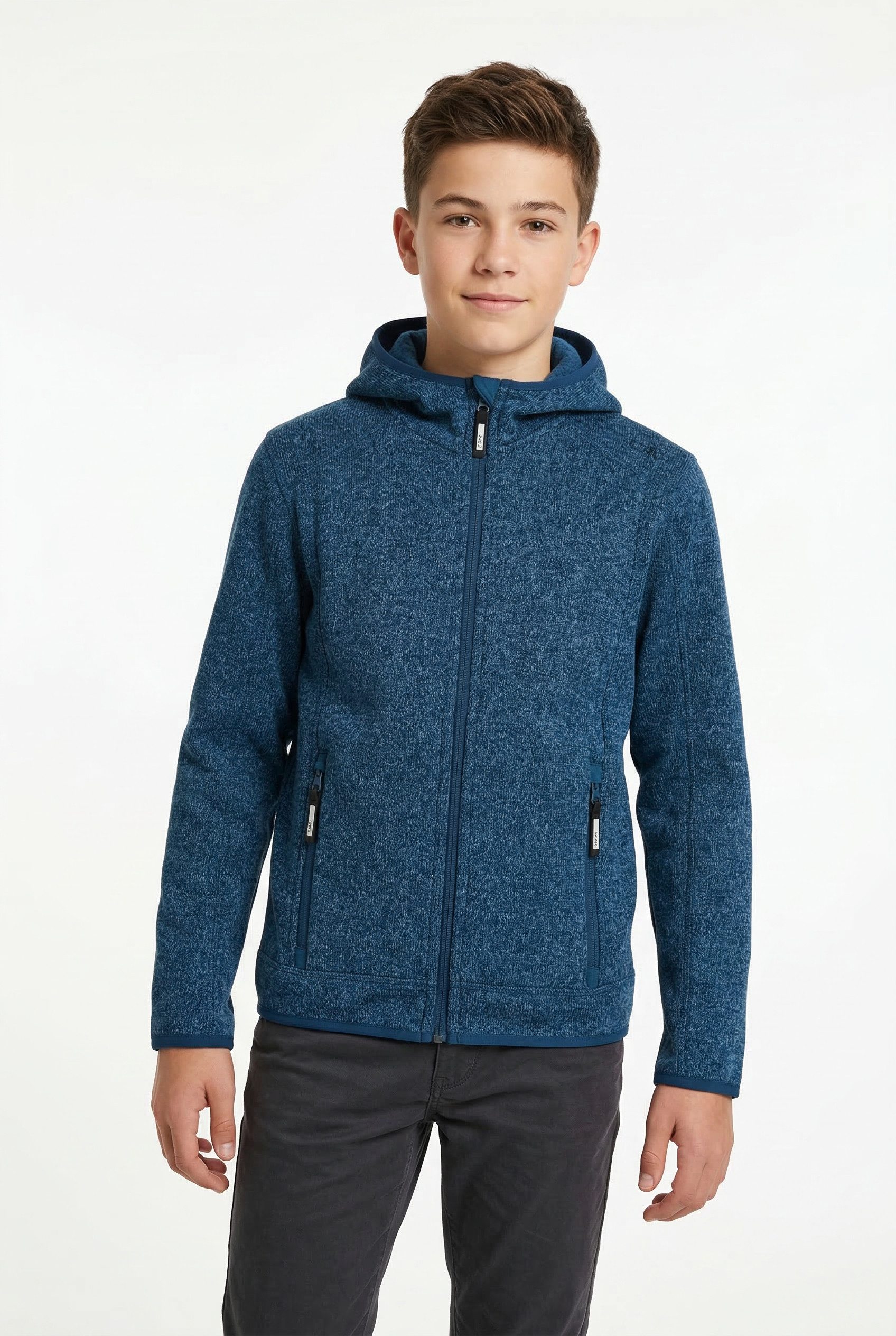 Strickfleecejacke KID JACKET FIX HOOD