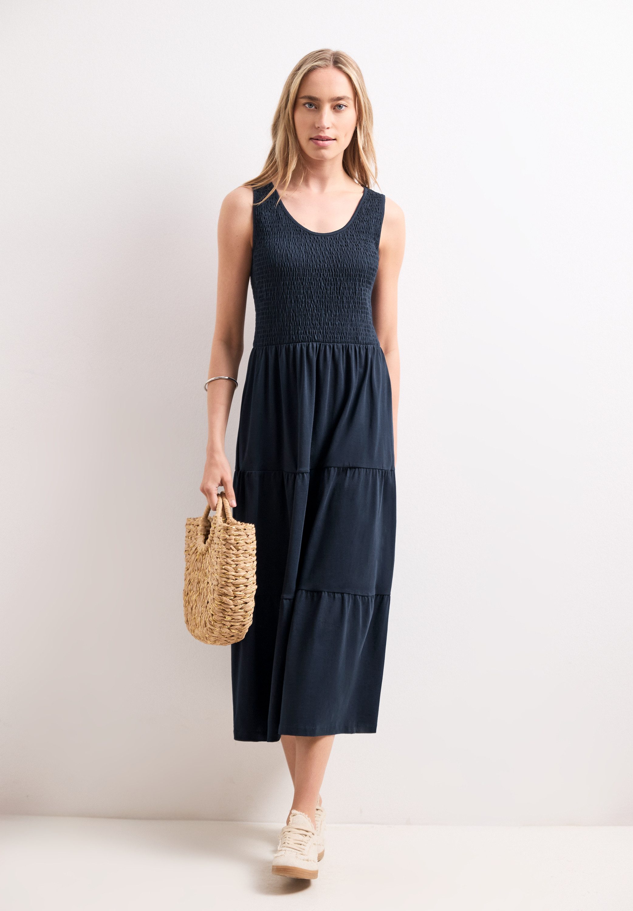 STREET ONE Midikleid in Unifarbe