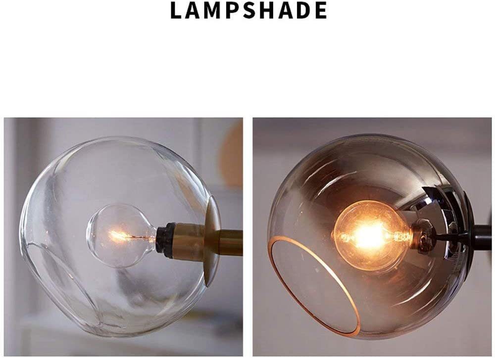 ZMH Pendelleuchte Innen Glas Kugel Hängellampe Wohnzimmer Schlafzimmer, LED wechselbar, Warmweiß. Reduzierter Preis € 329,99. Unverbindliche Preisempfehlung € 599,98