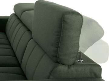 DOMO collection Ecksofa Trento L-Form, wahlweise mit Kopfteilverstellung, Recamiere links/rechts bestellbar