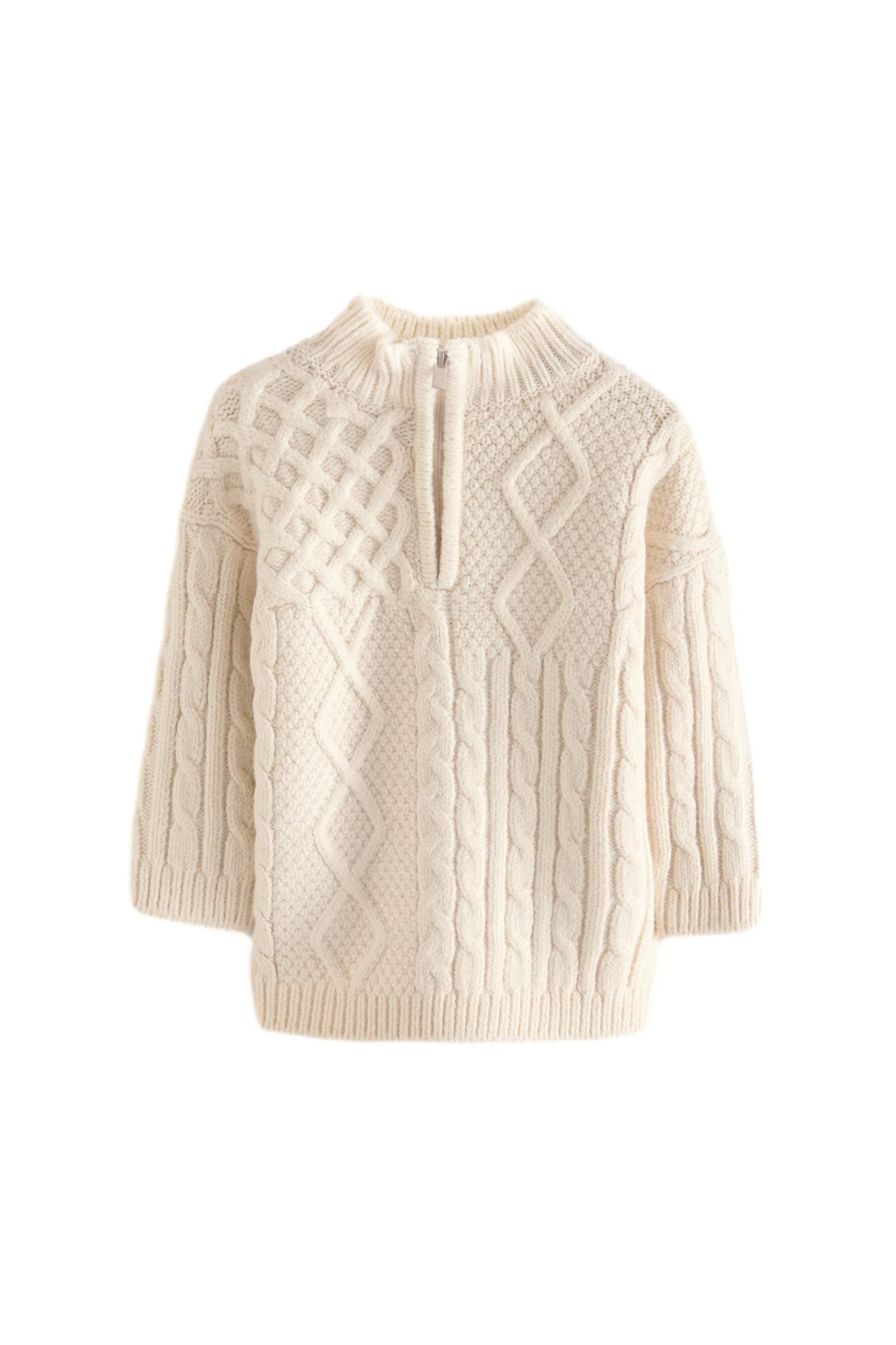 Next Troyer Pullover mit Zopfmuster und günstig online kaufen