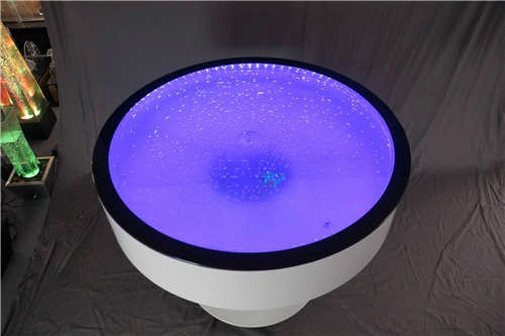 JVmoebel Couchtisch Beleuchteter Barschreibtisch mit LED Wasser-Spiel, transparent (Packung), Made in Europa