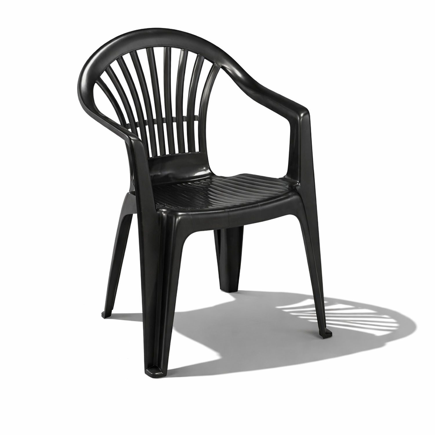 Mojawo Armlehnstuhl Stapelstuhl Bistrostuhl Gartenstuhl MOJAWO ALTEA Anthrazit Kunststoff