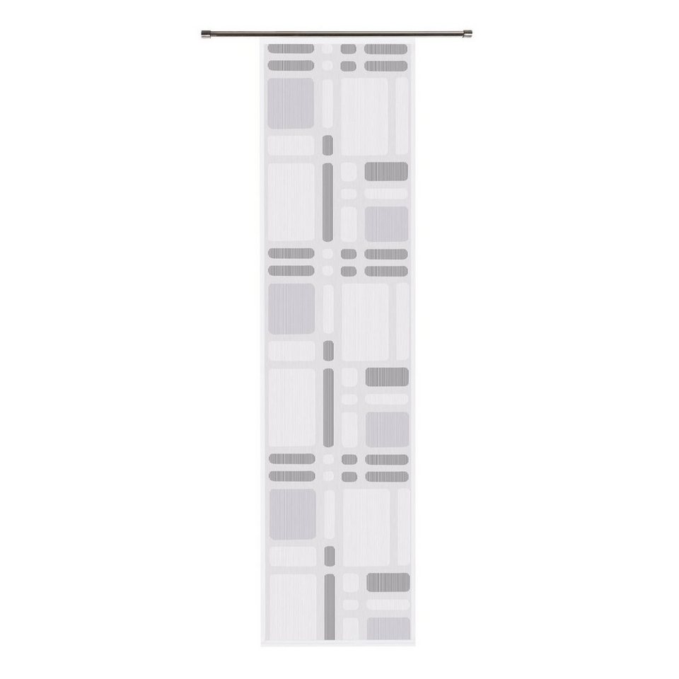 halbtransparent Vorhang Gerster Klettband, mit Flächenvorhang SHIRLEY Panelwagen Graphisch 60/245 cm