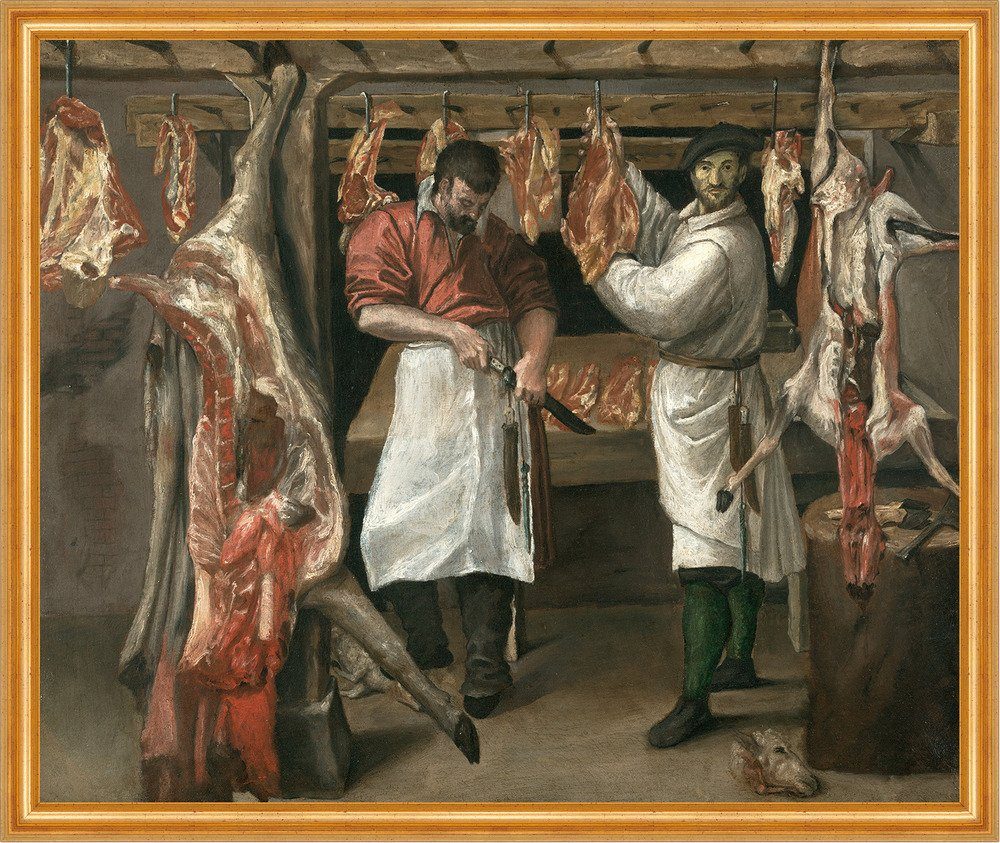 Kunstdruck The Butchers Shop Annibale Carracci Metzger Fleischer Berufe B A2 0054