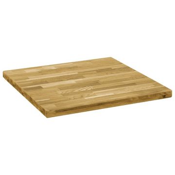 vidaXL Tischplatte Tischplatte Eichenholz Massiv Quadratisch 44 mm 80x80 cm (1 St)