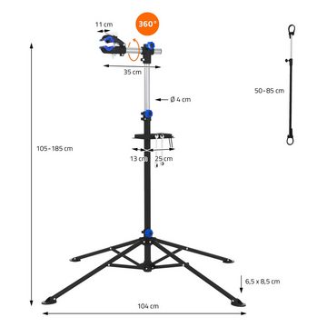 ECD Germany Fahrradhalter Fahrradmontageständer Reparaturständer Fahrradständer, 360° drehbar/höhenverstellbar