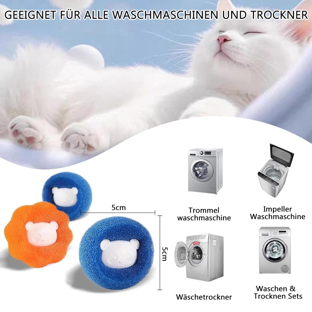 TUWENA Wäschekugel 8 Stücke Fusselbälle Waschmaschine, Wiederverwendbare Waschbälle