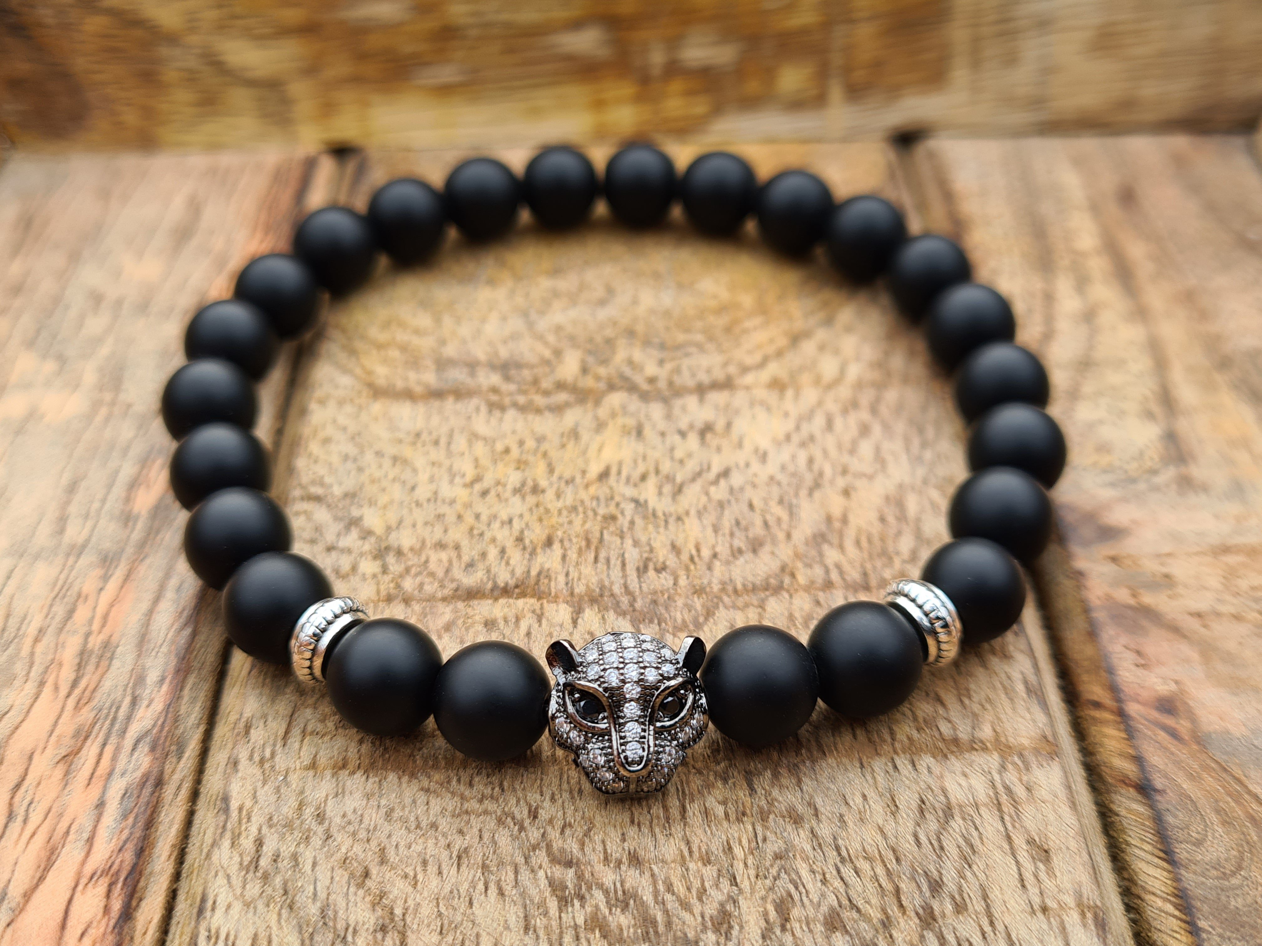 NAHLE Armband Naturstein Perlenarmband Onyx Black günstig online kaufen