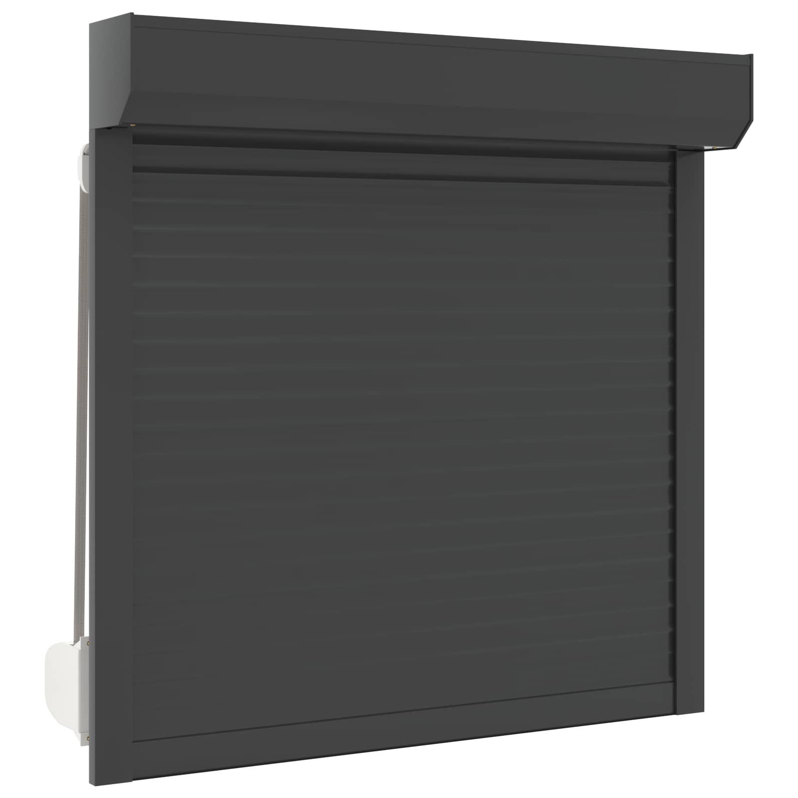 vidaXL Fensterladen Rollladen Anthrazit 100 x 100 cm Aluminium und Polyurethan, BxH: 14x100 cm, (1-St)