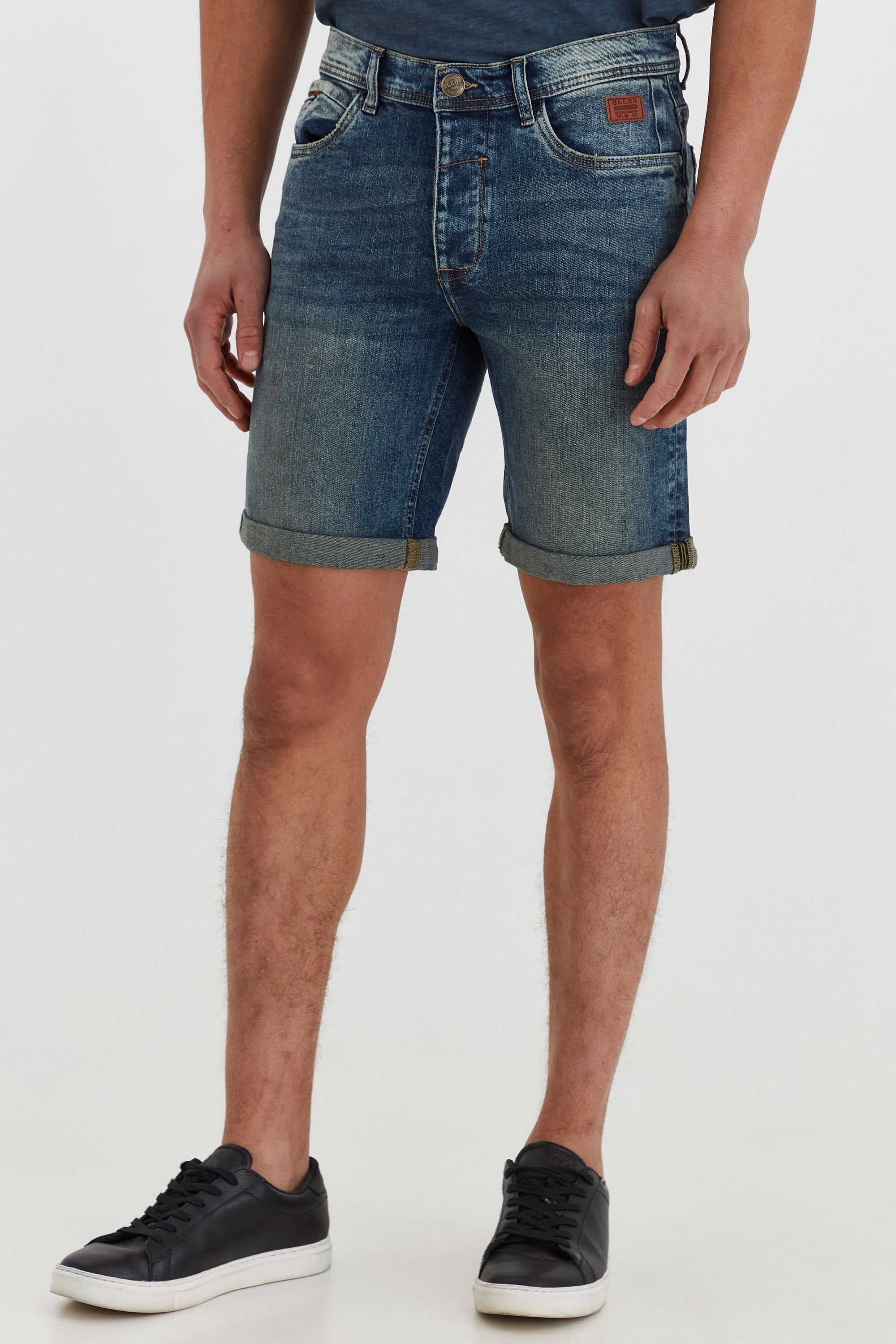 Blend Jeansshorts BHMartels Stilvolle 5-Pocket-Jeansshorts mit Used Look Effekt