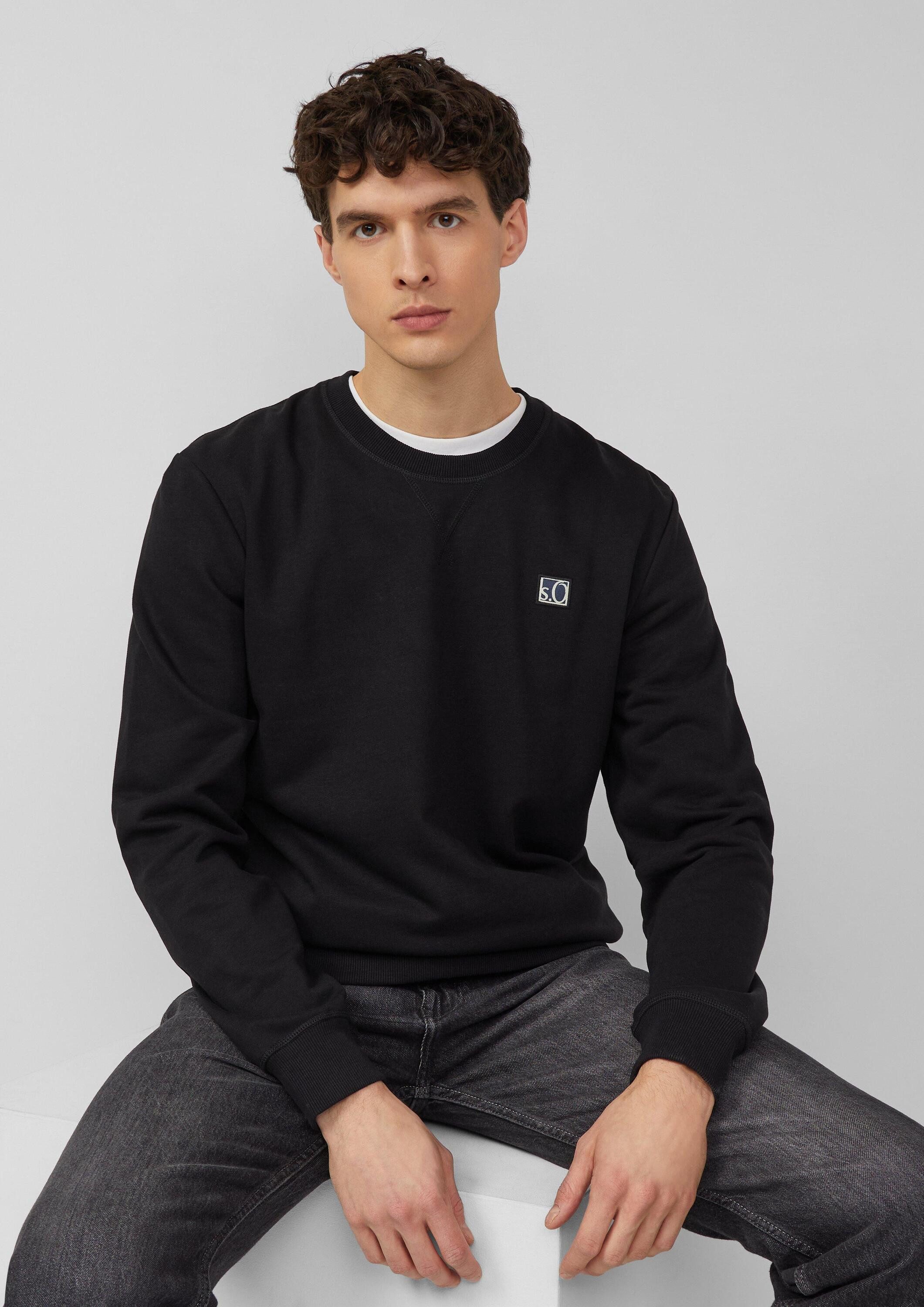 s.Oliver Sweatshirt Sweatshirt Weiches Sweatshirt aus Baumwollmix mit Crew Neck