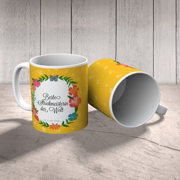 Mr. & Mrs. Panda Tasse Strickmeisterin - Geschenk, Rente, Bachelor, Kaffeebecher, Becher, Sc, Keramik