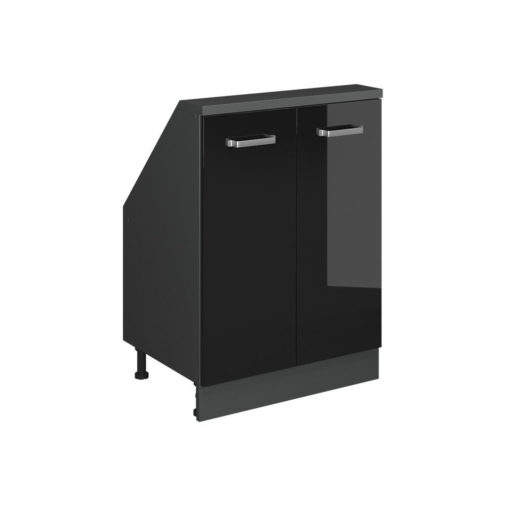 Vicco Unterschrank R-Line, Schwarz Hochglanz/Anthrazit, 60 günstig online kaufen