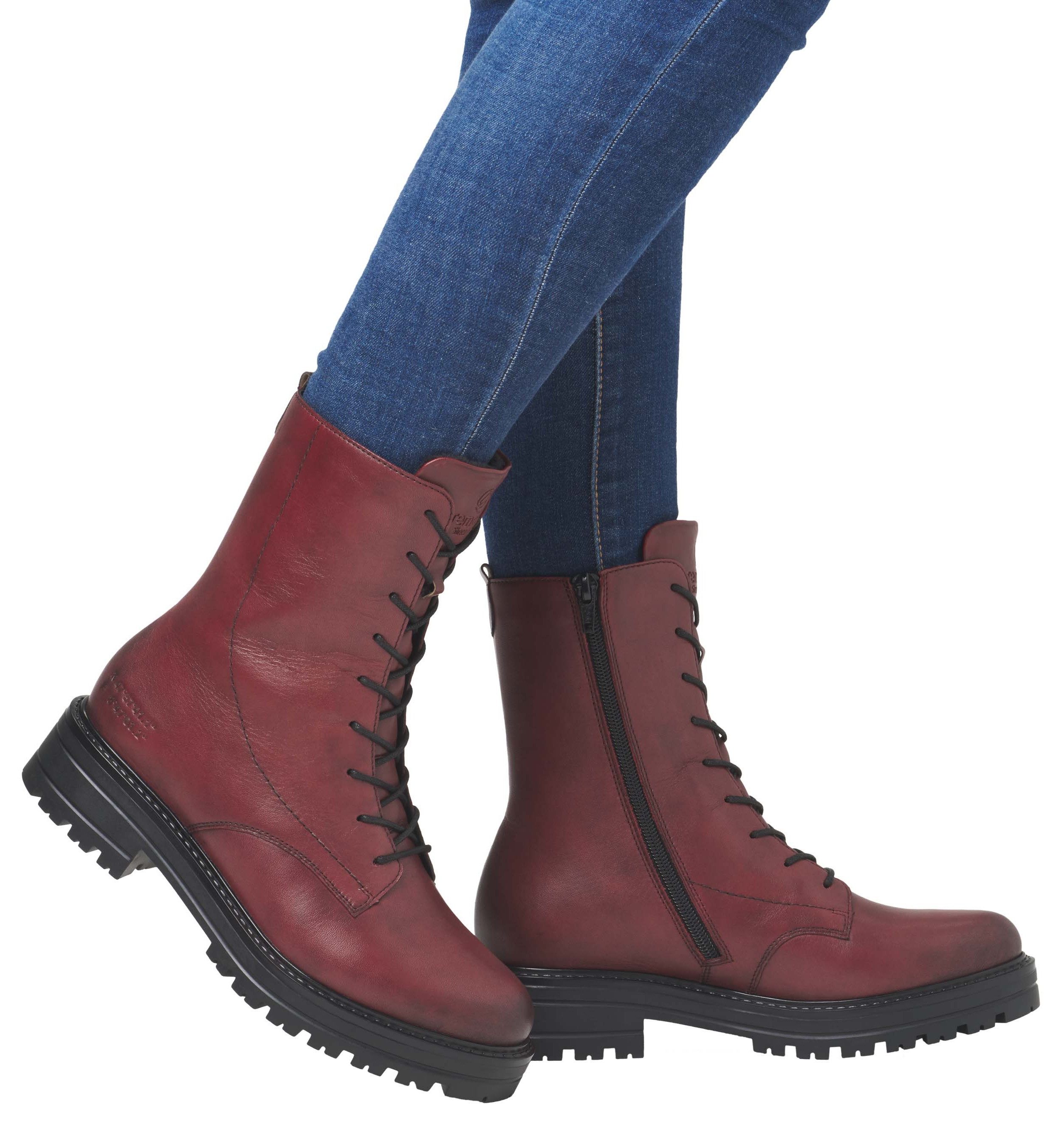 Remonte Schnürstiefelette, Blockabsatz, Schnürboots, Chunky Boots günstig online kaufen