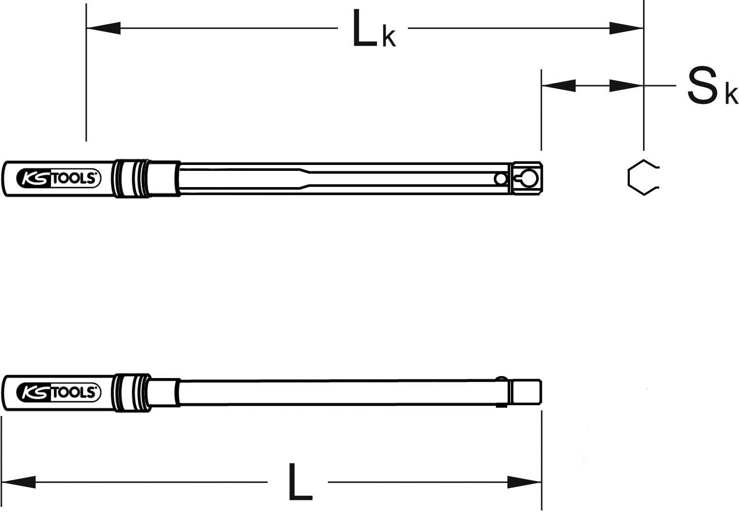 20-100Nm Einsteck-Drehmomentschlüssel, Industrie KS Tools 14x18mm Drehmomentschlüssel