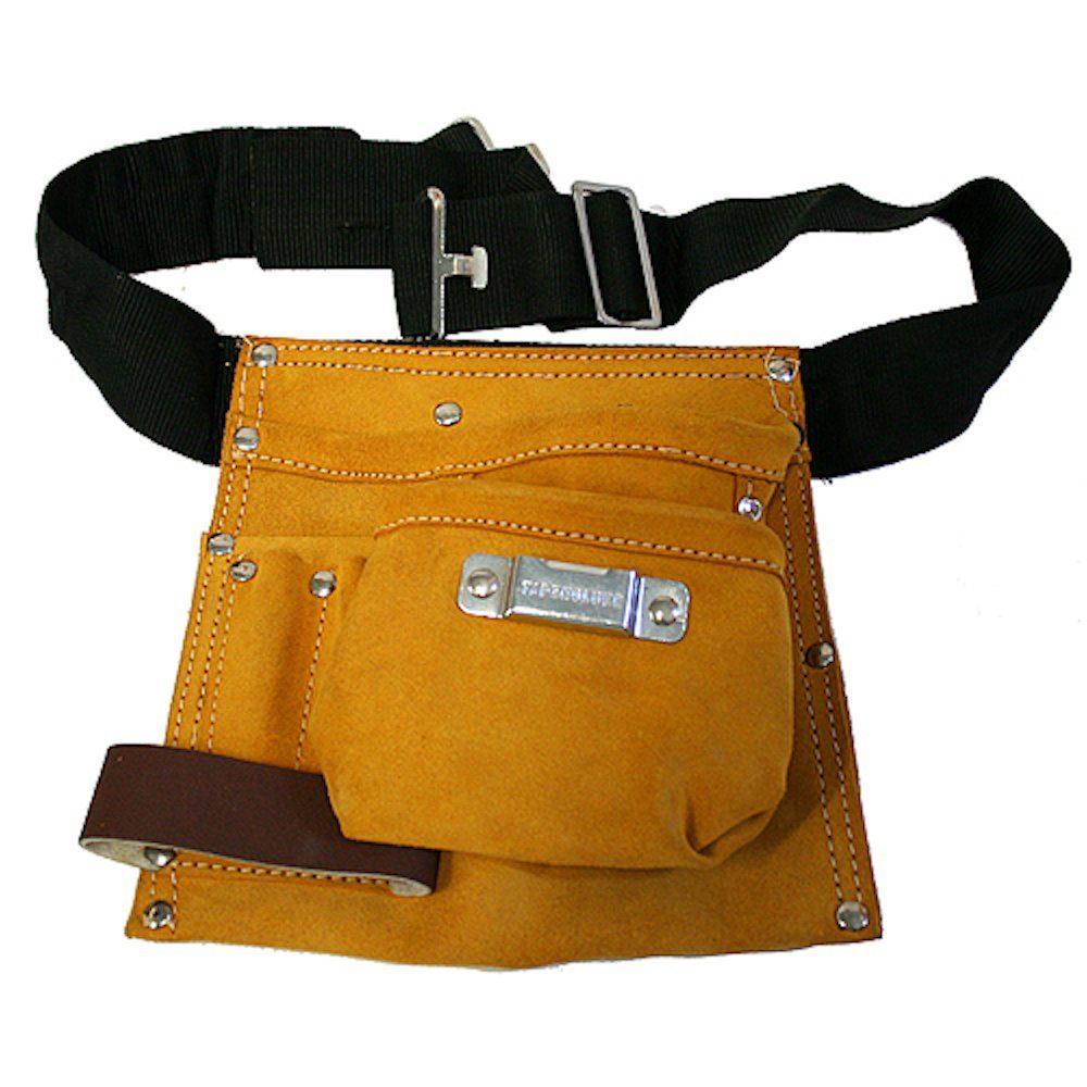 PROREGAL® Werkzeugbox Werkzeuggürtel Wekrzeugtasche Leder, 1 Tasche