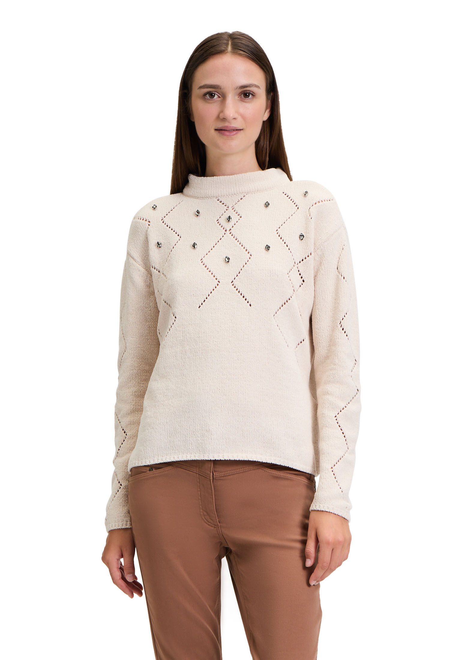 Betty Barclay Strickpullover Damen Strickpullover mit Schmucksteinen (1-tlg günstig online kaufen