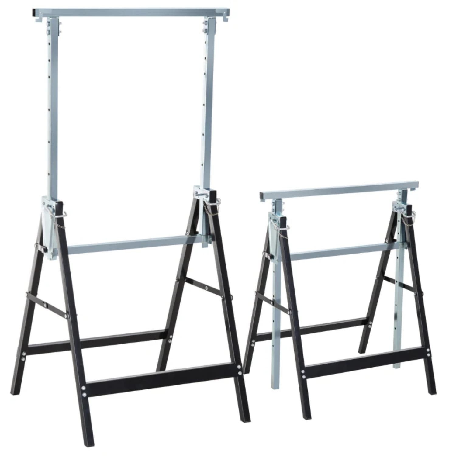 autolock Unterstellbock 2x Gerüstbock Unterstellbock Klappbock höhenverstellbar bis 200kg, aus Stahl,68 x 58 x 80-130 cm