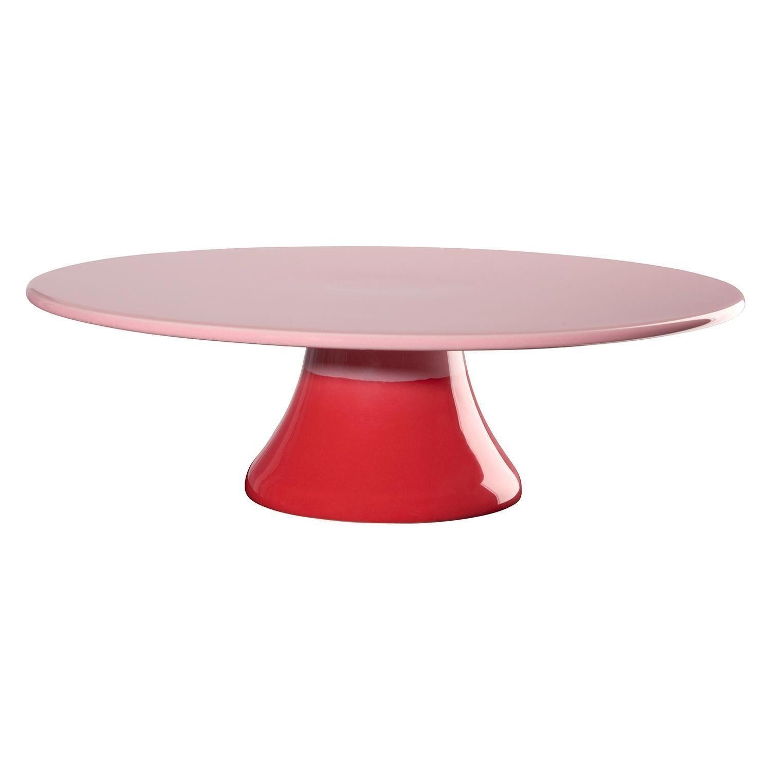 ASA SELECTION Tortenplatte GRANDE, Ø 29 cm, H 9 cm, Rosa, Rot, Steingut, Steingut, (1-tlg)