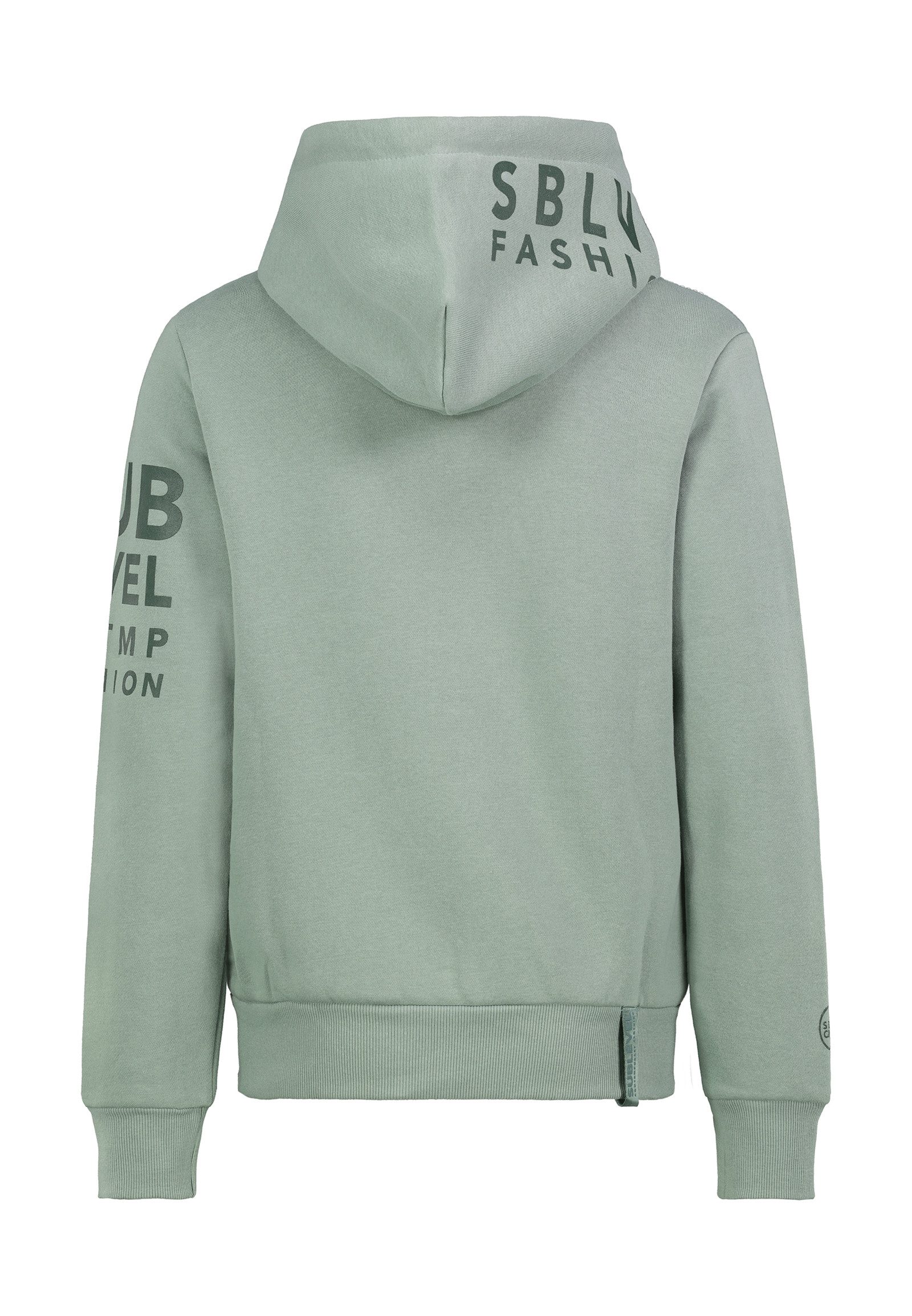 SUBLEVEL Kapuzensweatjacke Damen Jacke mit Prints und Kapuze Hoodie, Kapuzenpullover, Zipperjacke mit Kängurutasche und Kapuze