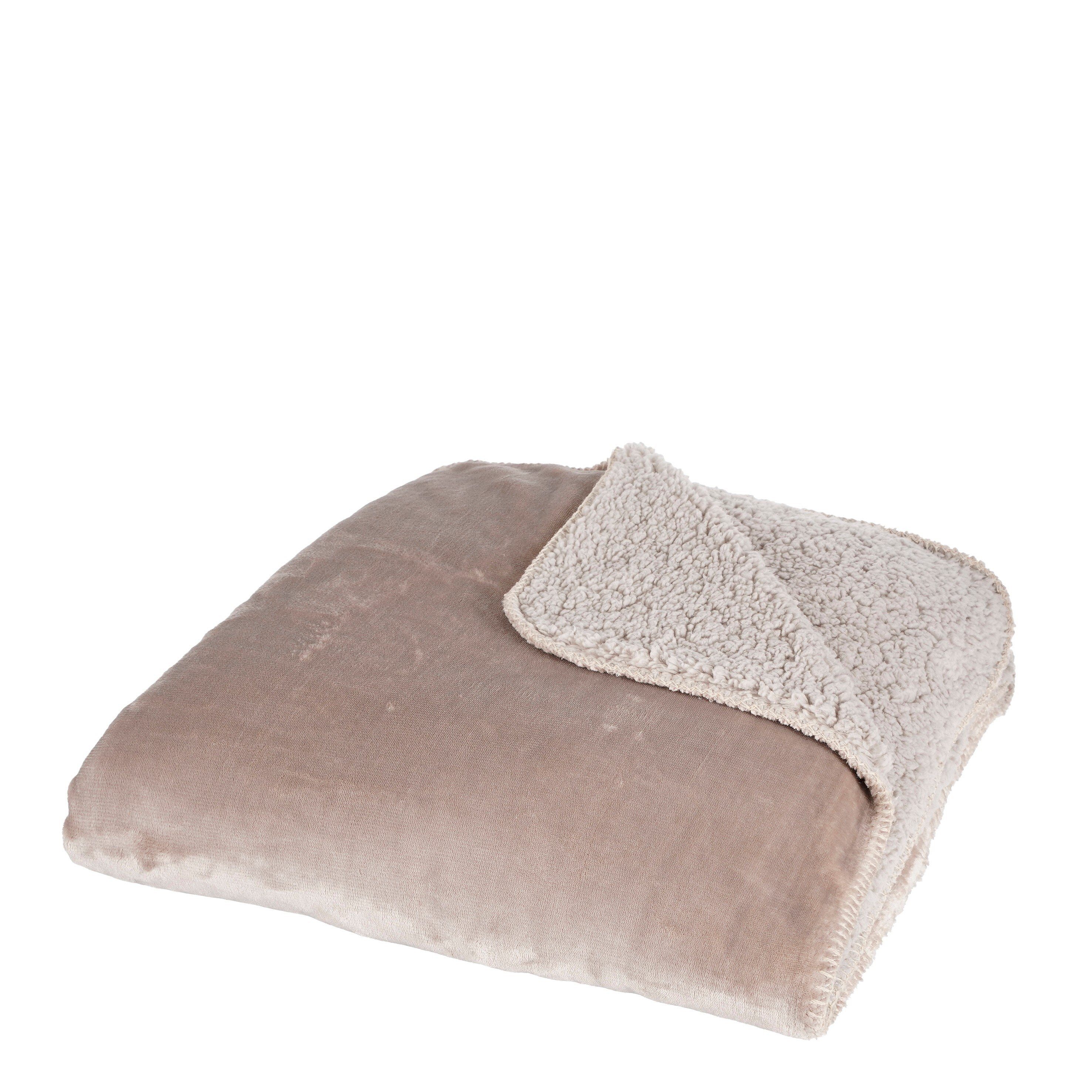 Plaid Mica Decorations Mardy Fleecedecke beige - l200xb150cm, Mica Decorations