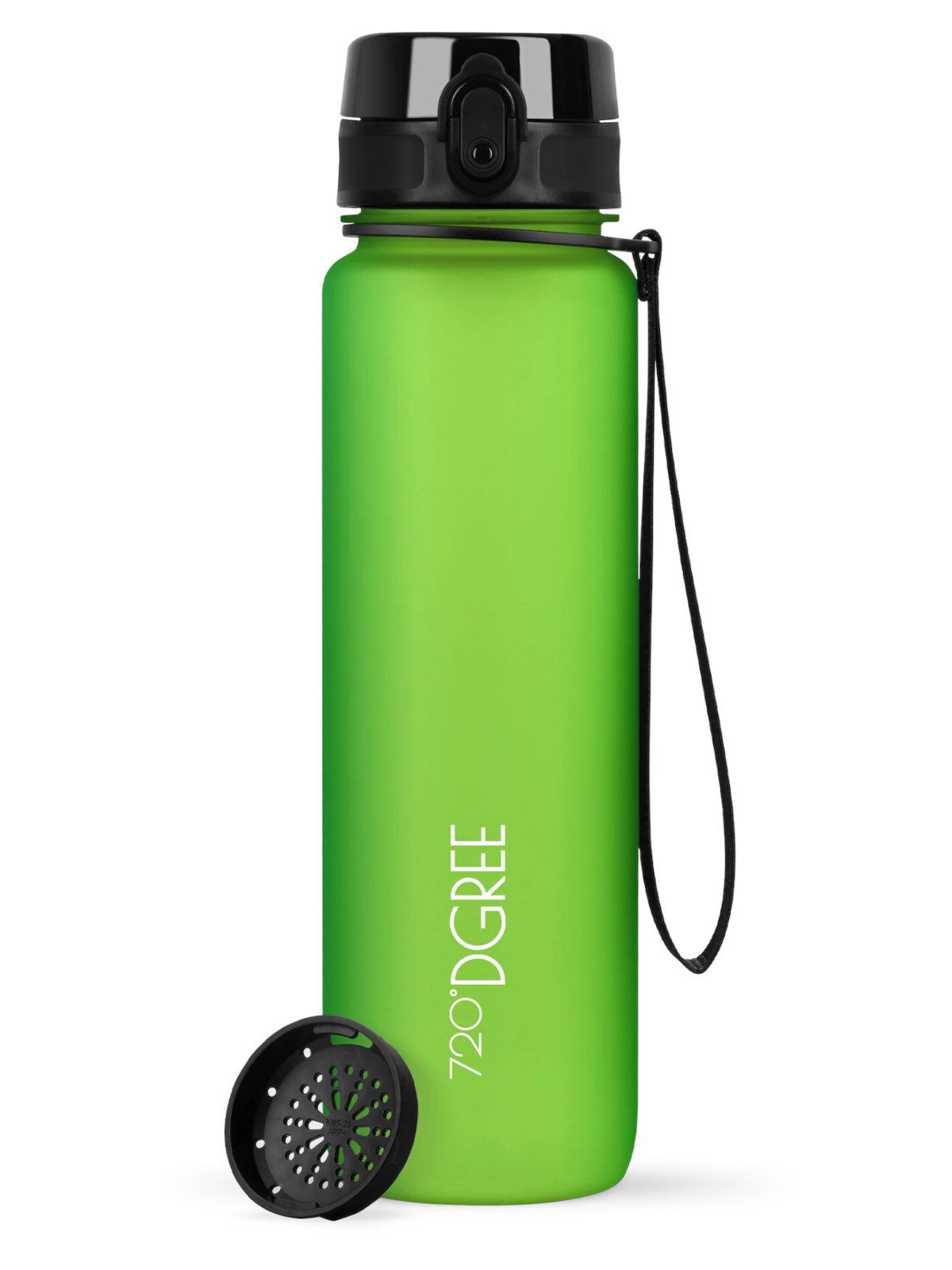 720°DGREE Trinkflasche Trinkflasche uberBottle softTouch mit Sieb apple green 0,5l