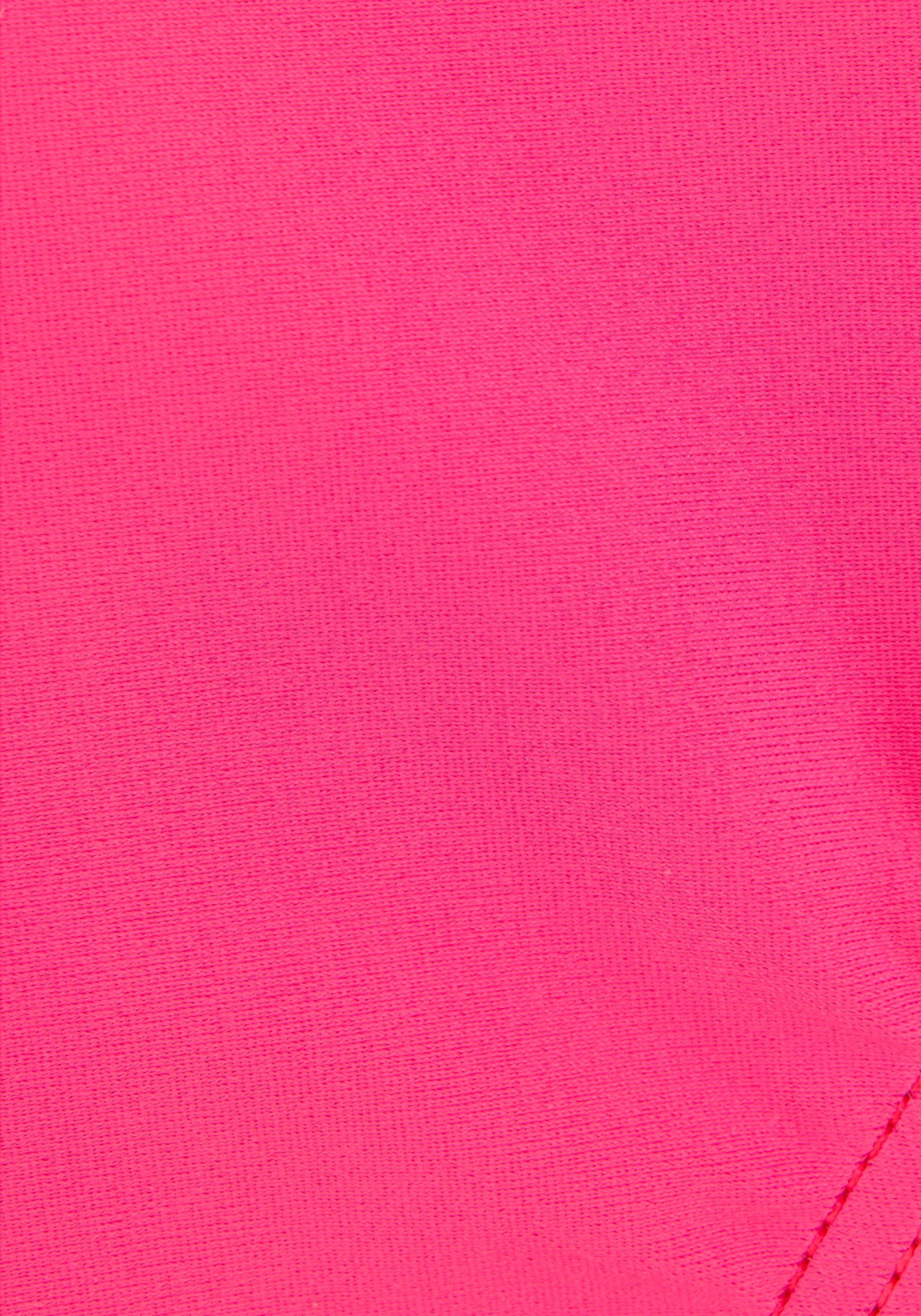 mit Badeanzug pink-schwarz Logoprint Bench.
