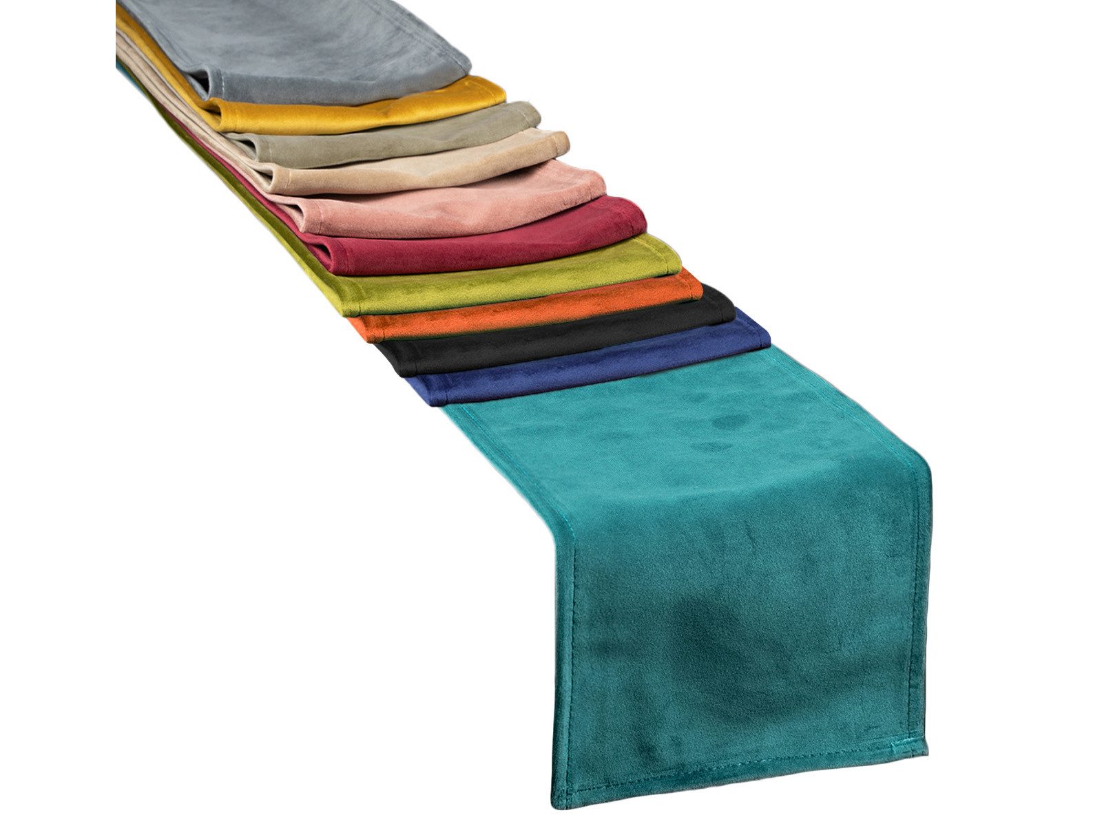 beties Tischband Samt&Sonders (1-tlg, 1 Stück Tischband), schmaler Samt Tischläufer ca. 18x220 cm braun-beige Tischdeko – Bild 5 von 5