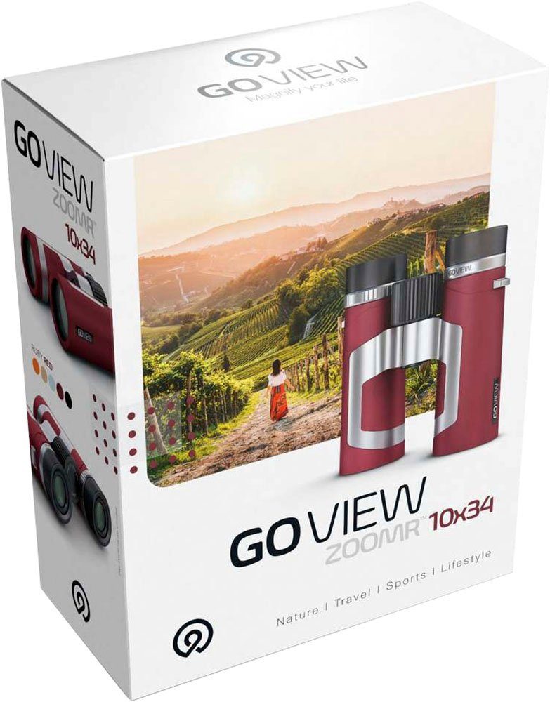 red ruby Fernglas ZOOMR GoView 10x34