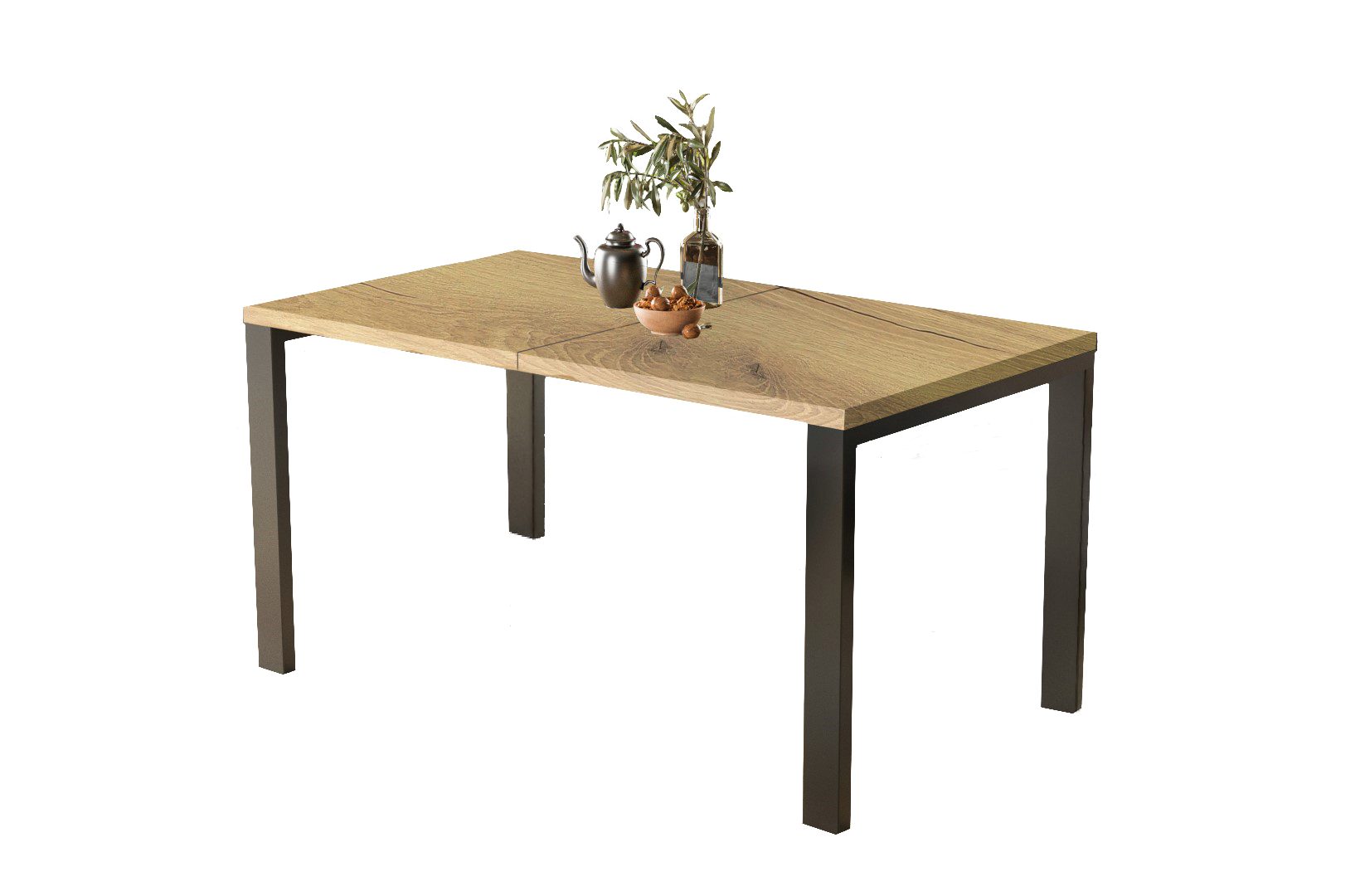 Endo-Moebel Kulissen-Esstisch "Garant 80" 80-170cm ausziehbar günstig online kaufen