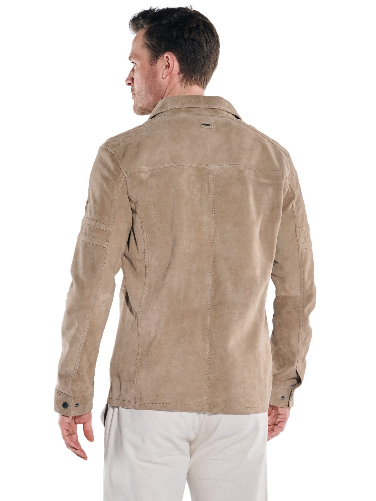 Engbers Lederjacke Herren Leichte Velourslederjacke, Beige